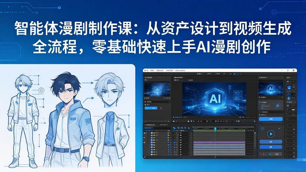 (3.20)智能体漫剧制作课：从资产设计到视频生成全流程，零基础快速上手AI漫剧创作