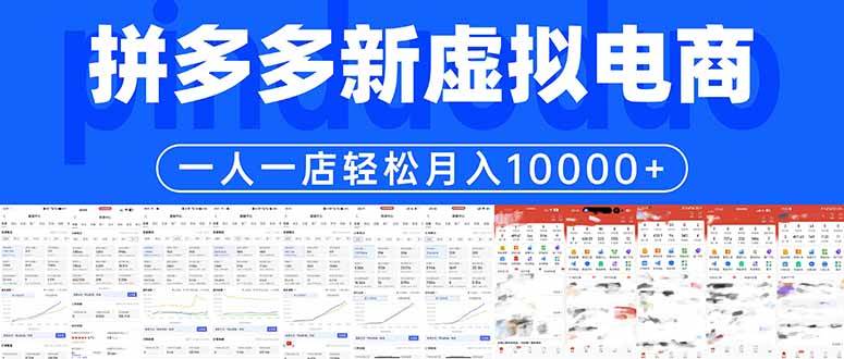 (4.13)拼多多虚拟电商一人一店轻松月入10000+