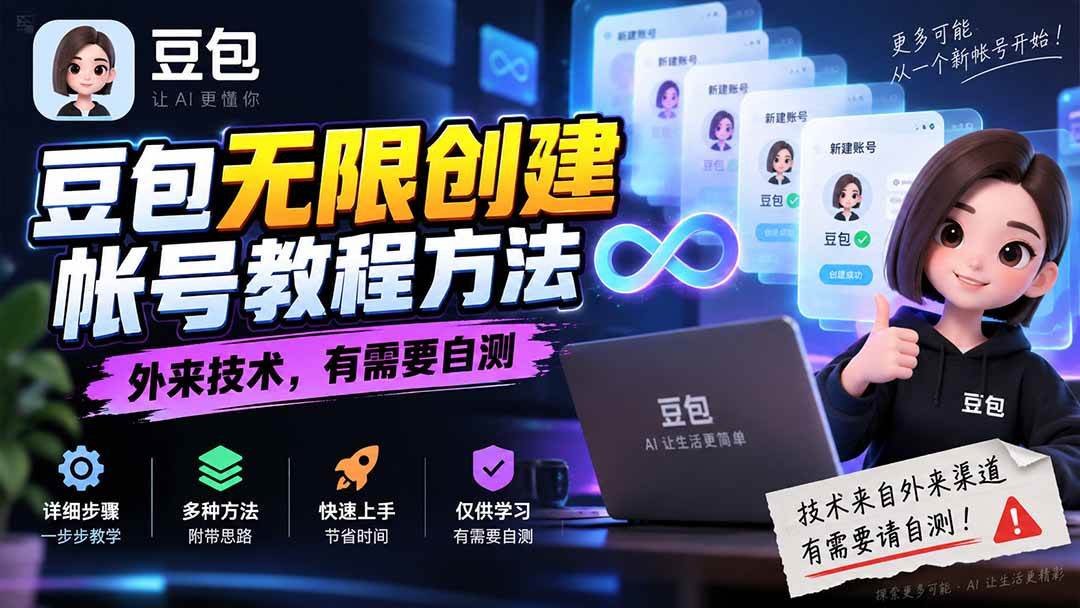 (9.20)豆包无限创建帐号教程方法，外来技术，有需要自测