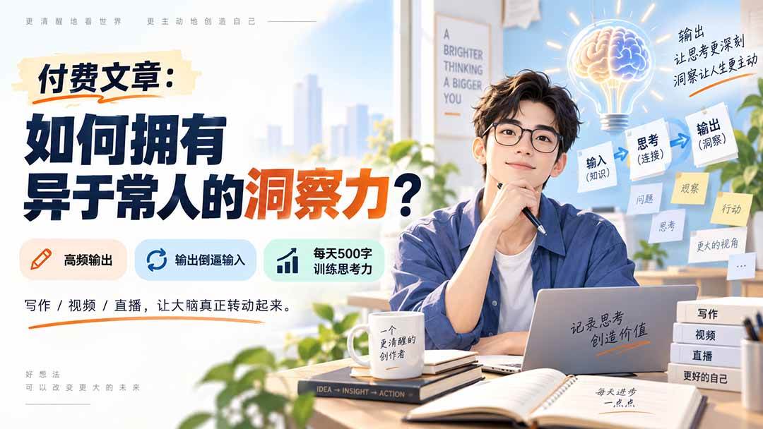 (9.21)付费文章：如何拥有异于常人的洞察力？
